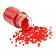 Seed beads. 2 mm. 30 gram/1800 stk. i plastrør. Rød.